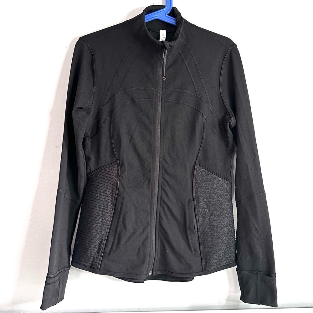 Lululemon Athletica Jacket - black, long sleeve, zipper, pockets EUC Sz 10